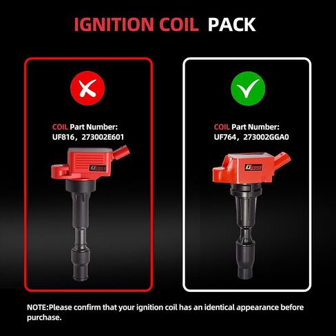 Set of 4 Upgraded Ignition Coil Pack for 2.0L 2.4L 2015 2016 2017 2018 2019 Hyundai Sonata Santa Fe Tucson Genesis Kia Optima Sorento, for Sportage Stinger Replaces UF764 273002GGA0 in Saudi Arabia