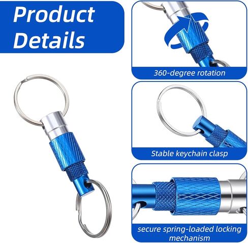 3 PCS Keychain Quick Release Keychain Detachable Key Quick Release, Detachable Keychains Pull Apart Keys Chain Metal Safety for Men, Women, Car Purse Bag (3 Colors) in Kuwait