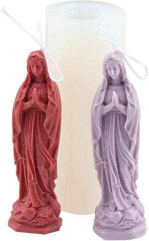 3D Virgin Mary Shape Silicone Candle Molds, DIY Goddess Molds for Candle Making Resin Soap Casting Cake Chocolate, Aroma Gypsum Molds for Home Decor, 5.3" in Saudi Arabia