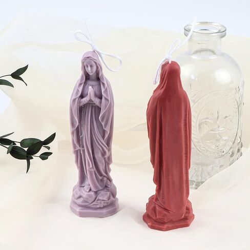 3D Virgin Mary Shape Silicone Candle Molds, DIY Goddess Molds for Candle Making Resin Soap Casting Cake Chocolate, Aroma Gypsum Molds for Home Decor, 5.3" in Saudi Arabia