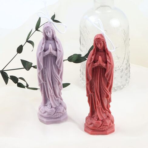 3D Virgin Mary Shape Silicone Candle Molds, DIY Goddess Molds for Candle Making Resin Soap Casting Cake Chocolate, Aroma Gypsum Molds for Home Decor, 5.3" in Saudi Arabia