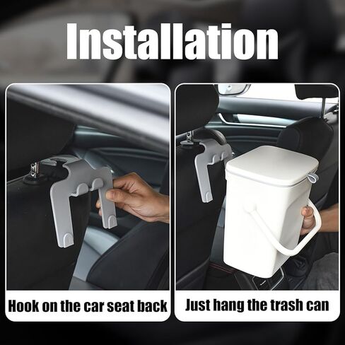 Leakproof Car Trash Can with Lid, Hanging Back Seat Garbage Bin Waterproof, Ideal for Cars/SUVs/Trucks/Road Travel in Saudi Arabia