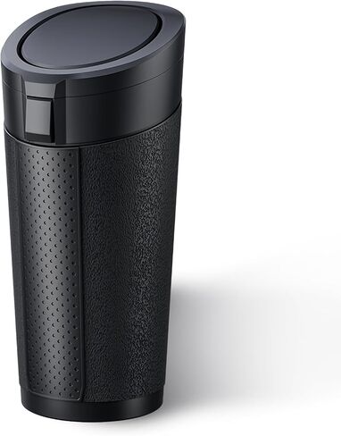Car Trash Can Cup Holder with 2 Garbage Bags, Leakproof Silent Mini Trash Can with Lid for Car, Press & Pop, Small Automotive Garbage Bin for SUV, Truck, Office, Home, Bedroom in Saudi Arabia
