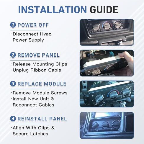 AC Climate Control Module, Fit for 2001 2002 2003 2004 2005 Chevy Venture, Pontiac Montana, Oldsmobile Silhouette - Replace HVAC Heater Control Panel Front for Dorman 599-002 in Saudi Arabia