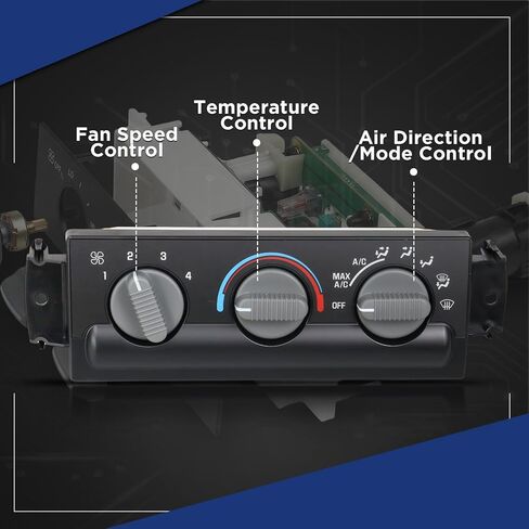 AITKEN A/C مفتاح التحكم في السخان وحدة التحكم في المناخ تعمل على إصلاح التيار المتردد/الحرارة غير المستجيبة لـ 1999-2002 GMC Sonoma، 1999-2004 Chevy S10، 2003-2005 Oldsmobile Bravada يستبدل 16233939-A 15098964 in Kuwait