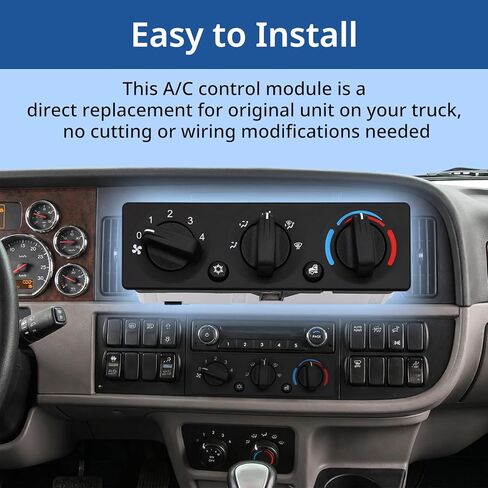 AC Climate Control Module Q21-6119 Compatible with Peterbilt 389 337 348 2008-2025 HVAC A/C Heater Control Panel Air Conditioning Temperature Control Unit Q216119 in Kuwait