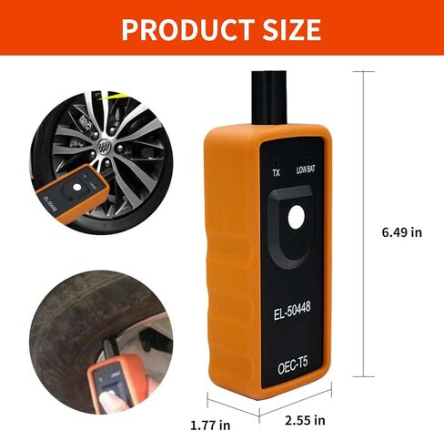 TPMS Relearn Tool Tire Sensor, Automotive Tire Pressure Monitor Sensor Activation Reset Tool OEC-T5, System Programming Training for Most Series Vehicles (Orange) in Saudi Arabia