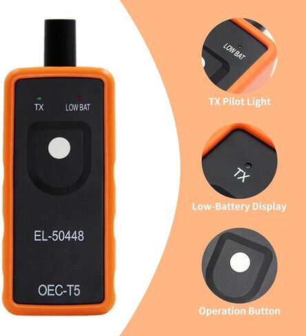 TPMS Relearn Tool Tire Sensor, Automotive Tire Pressure Monitor Sensor Activation Reset Tool OEC-T5, System Programming Training for Most Series Vehicles (Orange) in Saudi Arabia