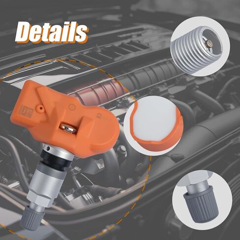 مستشعر مراقبة ضغط الإطارات المبرمج مسبقًا TPMS 36106790054 مناسب لسيارات BMW 128i 320i 325i 335i 520i 530i 535i 550i 640i 650i 740i 750i X1 X3 X5 X6 Z4، مناسب لميني كوبر - 433 ميجا هرتز (4) in Kuwait
