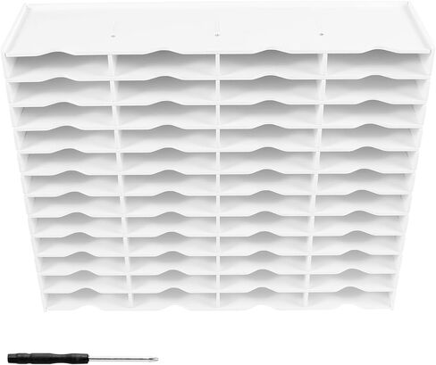 48 Slots Sturdy Stamp Pad Holder, Waterproof Stamp Storager Organizer, Space Saving Ink Pad Holder, Ink Storage Rack for Home School Supply, Versatile Craft Supply Storage Rack for Desktop in Saudi Arabia