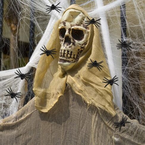 JIALWEN 50PCS Realistic Halloween Plastic Spiders Small Size Black Spiders Fake Spiders Prank Props for Halloween Party Decorations in Saudi Arabia