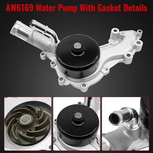 AW6169 مجموعة ترموستات مضخة المياه حزام الموتر لـ J-eep Grand Cherokee 3.6 2011-2015، لـ Ram 1500 3.6L 2013-2018، لـ Chrysler 200 300 2011-2014، Journey Charger 2011-2018، Avengers Durango 11-14 38082 in Kuwait
