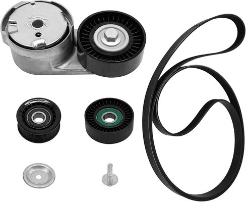 AW6169 مجموعة ترموستات مضخة المياه حزام الموتر لـ J-eep Grand Cherokee 3.6 2011-2015، لـ Ram 1500 3.6L 2013-2018، لـ Chrysler 200 300 2011-2014، Journey Charger 2011-2018، Avengers Durango 11-14 38082 in Kuwait