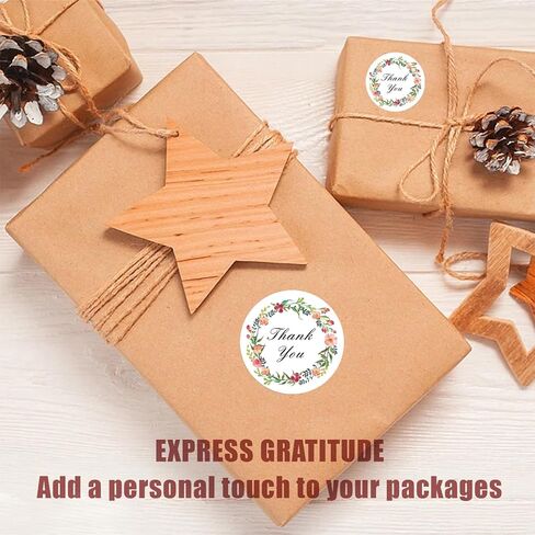 2" Inch 500PCS Thank You Stickers Roll for Small Business, Self-Adhesive Envelope Seals, Durable Labels for Packaging Gift Bags Birthdays Weddings Giveaways Bridal Showers Boxes&Orders, Shipping in Saudi Arabia