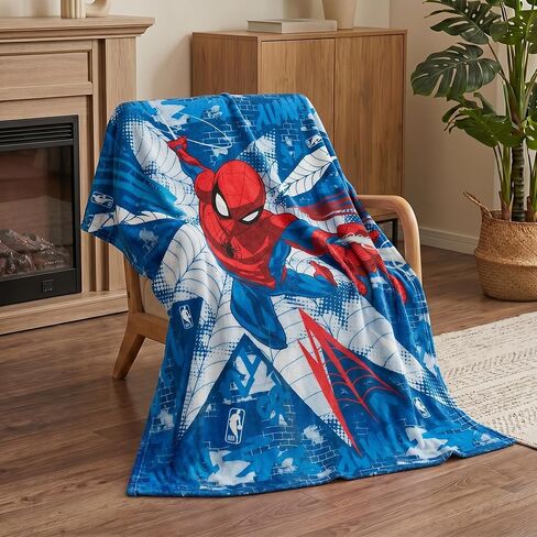 Northwest Disney x NBA Marvel Spiderman Throw Blanket Soft Fleece Silk Touch Throw Official Licensed Bedroom & Couch Decor 46" x 60" in Saudi Arabia