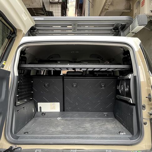 L2R for Toyota FJ Cruiser (XJ10) 2007-2024 لوحة مولي للسيارة وحدات تخزين لوحة تعديل الرف الخلفي الجذع الداخلي لتخزين الأمتعة مجموعة منظم (لوحة جانبية + رف صندوق السيارة + صناديق تخزين) in Kuwait