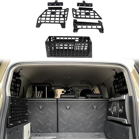 L2R for Toyota FJ Cruiser (XJ10) 2007-2024 Molle Panel Car Modular Storage Panel Shelf Modification Rear Trunk Interior Luggage Storage Carrier Organizer Kit (Side Panel + Trunk Shelf + Storage Boxes) in Saudi Arabia