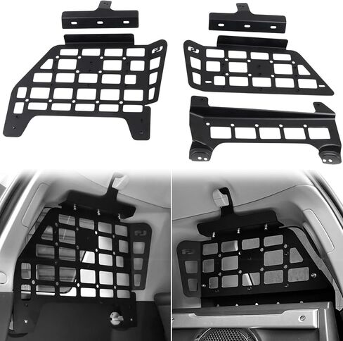 L2R for Toyota FJ Cruiser (XJ10) 2007-2024 لوحة مولي للسيارة وحدات تخزين لوحة تعديل الرف الخلفي الجذع الداخلي لتخزين الأمتعة مجموعة منظم (لوحة جانبية + رف صندوق السيارة + صناديق تخزين) in Kuwait
