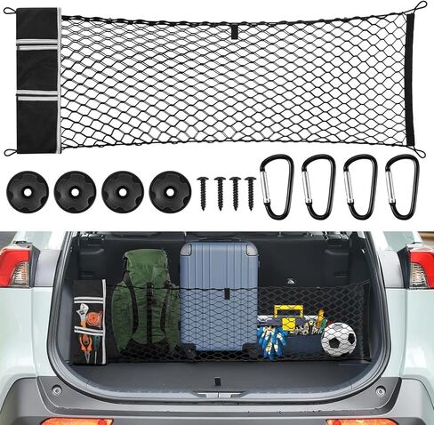 Cargo Net for Chevy/Chevrolet Equinox GMC Terrain Malibu Tahoe Cruze 2026-2000 3RS 3LT Activ Accessories SUV Car Trunk Mesh Carrier Organizer Storage Netting Automotive Divider in Kuwait
