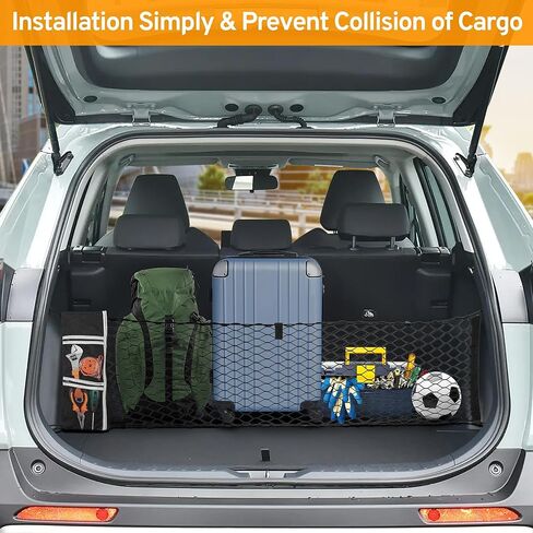 Cargo Net for Chevy/Chevrolet Equinox GMC Terrain Malibu Tahoe Cruze 2026-2000 3RS 3LT Activ Accessories SUV Car Trunk Mesh Carrier Organizer Storage Netting Automotive Divider in Kuwait