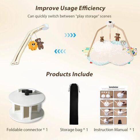 Upgrade Folding Connectors Compatible with Lovevery Play Gym, Secure Locking Mechanism, with Storage Pouch, Easy to Store & Save Space (New - After February 2024) in Saudi Arabia