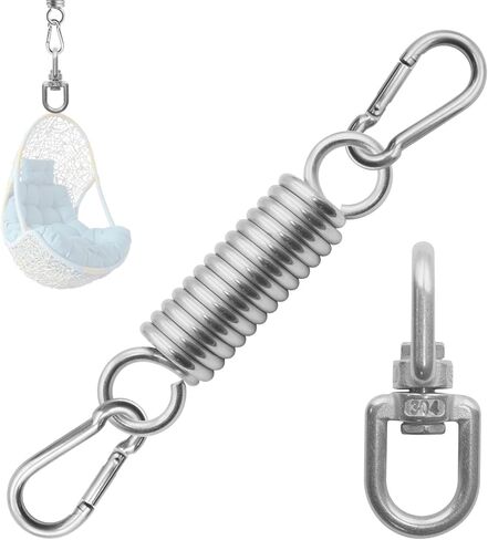 Hammock Chair Hanging Kit with Spring Hardware, Heavy Duty Suspension Swivel Hanger Hook for Porch Swing, Hanging Chair, Punching Bag, Indoor Outdoor Use in Saudi Arabia
