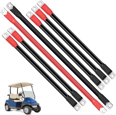 Golf Cart Battery Cables, Heavy Duty Golf Cart Battery Cables for Club Car DS & Precedent 1994-up 48 Volt, 7 PCS 4 Gauge Pure Copper Golf Cart Battery Wiring Cables (A Set) in Saudi Arabia