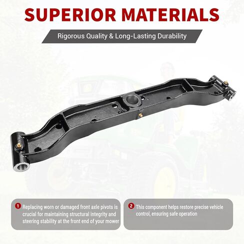 GY20532 Front Axle Pivot Bar Compatible with John Deere G100 and L100 Series L100 L105 L107 L108 L110 L111 L118 L120 L130 G110, Heavy-Duty Cast Iron, Replaces GY20532BLE in Saudi Arabia