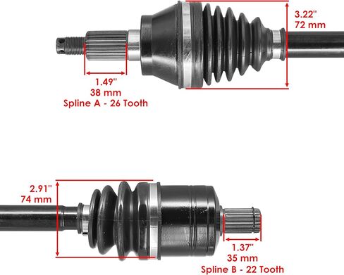 Caltric Front Left Or Right CV Joint Axle Compatible with Polaris RZR XP 4 1000 2016-2017 2019-2023 / RZR XP 1000 2014-2017 2020-2023 Qty 2 in Kuwait