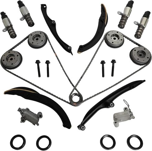 3.5 Timing Chain Kit Phasers Kit VVT Gear VCT Solenoid Guides Tensioners Fit For Ford F-150 Ecoboost Expedition Lincoln Navigator 3.5L V6 2017-2024 OE#HL3Z6B274A HL3Z6268A 3-1079S in Saudi Arabia