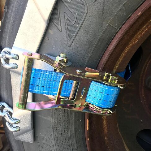 TireChain.com 295/80R22.5 سلاسل إطارات حزام السقاطة للطوارئ - رابط مربع بنمط H، سلاسل شاحنات التثبيت السريع in Kuwait