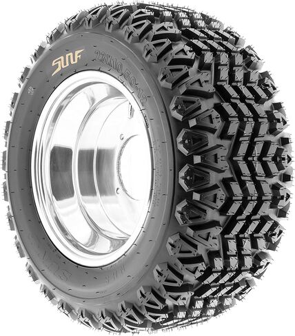 Set of 4 SunF G003 all-terrain 23x10.5-14 Front & 23x10.5-14 Rear ATV UTV Golf-Cart Turf Trail Tires, 4 Ply, Rim(s) NOT included in Kuwait