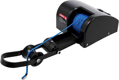 35Lbs Electric Anchor Winch, 12V Boat Anchor Winch, Marine Electric Windlass with Remote Control Saltwater Boat Windlass Kit with 100-feet Pre-Wound Anchor Rope for Speedboats (Black) in Saudi Arabia