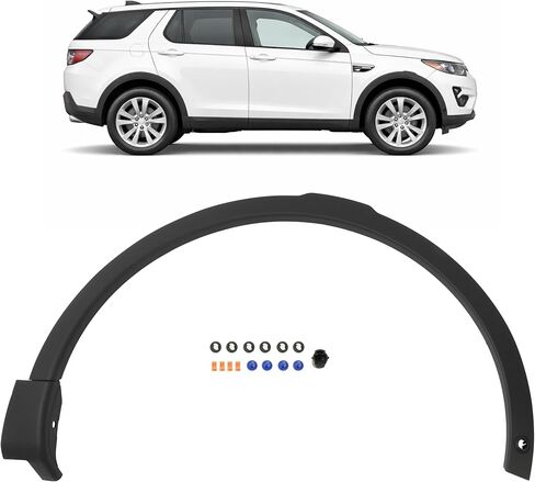 مشاعل الحاجز الأمامي الأيمن من ALMULOO متوافقة مع 2015-2017 Land Rover Discovery Sport مع استبدال فتحة المستشعر لLR058527 LR058528، أغطية قوس العجلة، جانب الركاب البلاستيكي PP in Saudi Arabia
