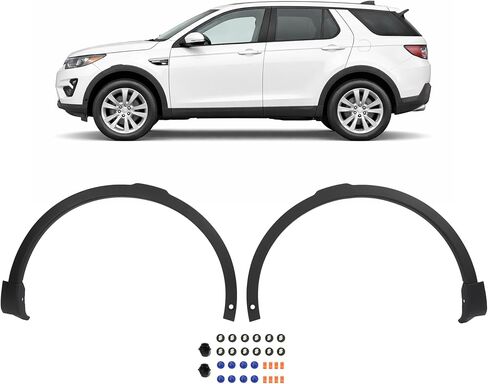 مشاعل الحاجز الأمامي الأيمن من ALMULOO متوافقة مع 2015-2017 Land Rover Discovery Sport مع استبدال فتحة المستشعر لLR058527 LR058528، أغطية قوس العجلة، جانب الركاب البلاستيكي PP in Kuwait