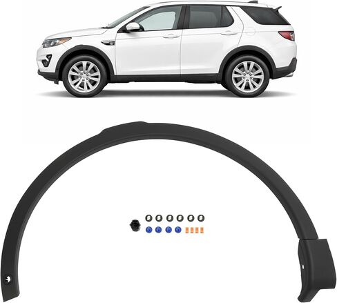 مشاعل الحاجز الأمامي الأيمن من ALMULOO متوافقة مع 2015-2017 Land Rover Discovery Sport مع استبدال فتحة المستشعر لLR058527 LR058528، أغطية قوس العجلة، جانب الركاب البلاستيكي PP in Saudi Arabia