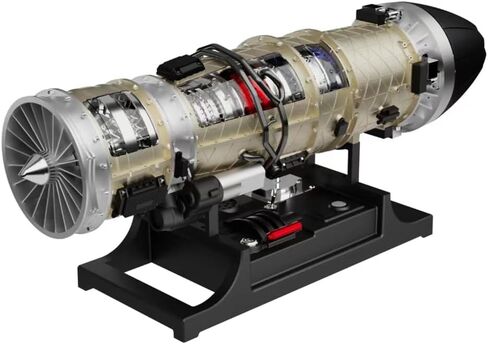 DIY Electric Turbofan Engine Model for Adults, 1/10 Scale Military Fighter Metal Mechanical Engine That Working, Creative Desktop Decoration Collection Toy Gift (600+PCS) in Saudi Arabia