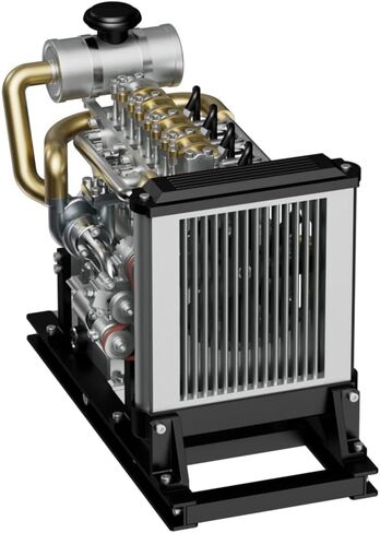 1/10 DIY Simulation Electric Car Engine Model That Run, Mini Metal OHV Inline Four-Cylinder Engine Model with Cooling System Educational Toys Gifts (300+PCS) in Saudi Arabia
