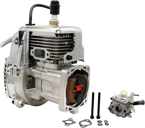 FLMLF 29CC 4 Bolt Engine Chrome Plating RC Motor Fan with Carburetor for 1/5 Scale RC HPI ROFUN KM Baja Losi FG GoPed RedCat Truck RC CAR Parts in Kuwait