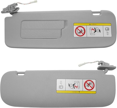 Jaronx متوافق مع Tesla Model 3/Y Sun Visor 2021 2022 2023، 1490405-01-B، استبدال حاجب الشمس من جانب السائق مع مرآة الزينة، واقي الشمس الأيسر لـ Tesla Model 3 Model Y 2021-2023 (يسار) in Kuwait