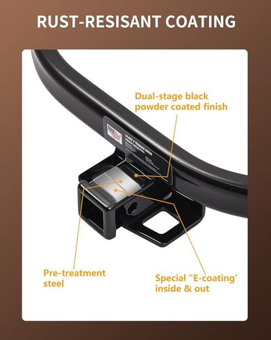 Class 3 Trailer Hitch 2-Inch Receiver Compatible with Hyundai Santa Fe 2021-2025; Kia Sorento 2021-2025| 4,000 lbs GTW / 600 lbs TW | Steel Construction, Rust-Proof, Bolt-On in Saudi Arabia