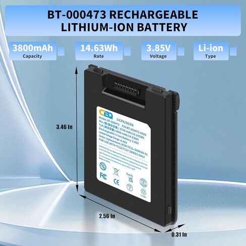 BT-000473 استبدال البطارية لـ Zebra TC22 TC27 TC22R HC20 HC50 WLMT0 ماسح الباركود 3800 مللي أمبير BT-000473-0020 BT-000473B BT-000473 BTRY-TC2L-2XMAXB-01 بطارية ليثيوم على in Kuwait