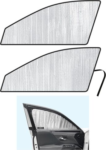Side Window Front Seat Reflective Sunshade Custom Fit for 2019 2020 2021 2022 2024 2025 Lexus ES, Hybrid, Sedan (Set of 2) - Made in USA in Kuwait