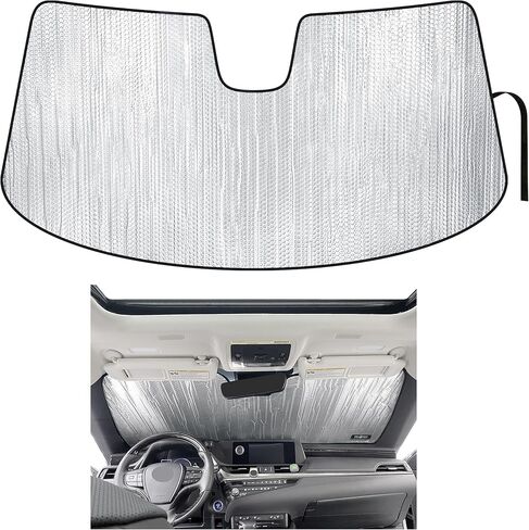 Side Window Front Seat Reflective Sunshade Custom Fit for 2019 2020 2021 2022 2024 2025 Lexus ES, Hybrid, Sedan (Set of 2) - Made in USA in Kuwait