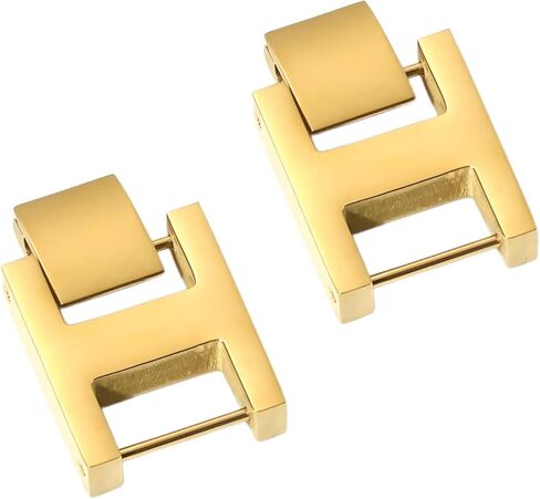 2-Pack 8.5mm Gold Finish Watch Bracelet Clasps, Stainless Steel Fold Over Clasp and Extension Set, Replacement Parts for Jewelry and Watch Bands, 0.63x0.95 Inch in Kuwait