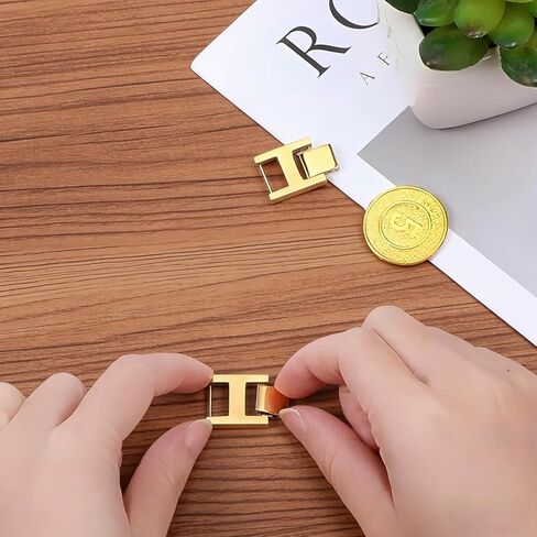 2-Pack 8.5mm Gold Finish Watch Bracelet Clasps, Stainless Steel Fold Over Clasp and Extension Set, Replacement Parts for Jewelry and Watch Bands, 0.63x0.95 Inch in Kuwait