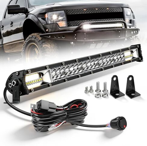 CO LIGHT LED Light Bar 26 inch 36W Spot & Flood Combo Beam Driving Light Bar - IP68 Waterproof Work Lightbar with Mounting Brackets & 6D Reflectors for Off-Road, Trucks, ATV, UTV, SUV, Pickup (26inch) in Kuwait