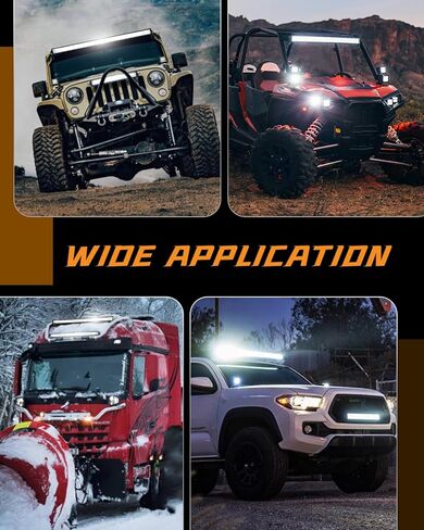 CO LIGHT LED Light Bar 26 inch 36W Spot & Flood Combo Beam Driving Light Bar - IP68 Waterproof Work Lightbar with Mounting Brackets & 6D Reflectors for Off-Road, Trucks, ATV, UTV, SUV, Pickup (26inch) in Kuwait