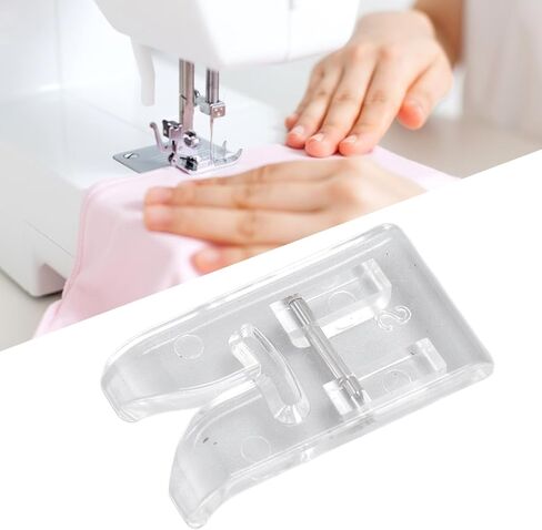 Sewing Machine Foot, 7mm Clear Replacement Prevent Skipped Stitches Sewing Machine Presser Foot for Curved Stitches Sewing Machines Creating Narrow Seams & Topstitching in Kuwait
