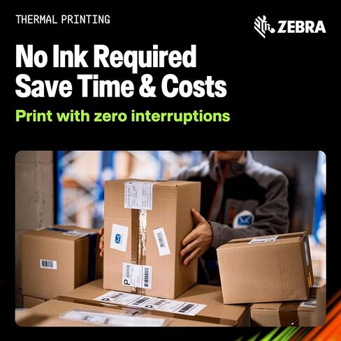 ZEBRA ZD421 طابعة سطح المكتب الحرارية المباشرة 300 نقطة في البوصة عرض الطباعة 4 بوصة اتصال USB سلكي لرقم الموديل ZD4A043-D01M00EZ، لا يلزم وجود شريط حراري in Kuwait